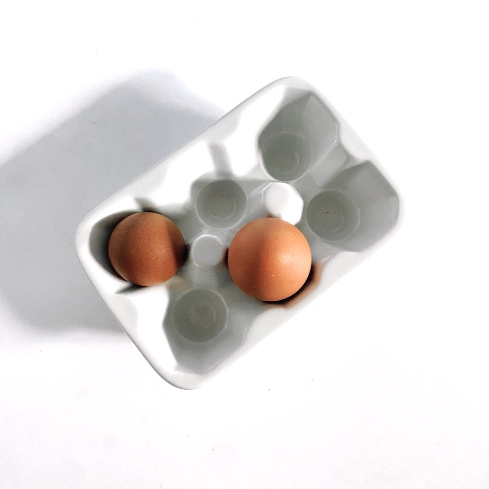 White Ceramic Egg Holder